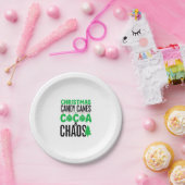 Weihnachts Candy Canes Kakao Chaos Design Pappteller (Party)