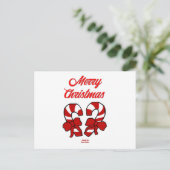 Weihnachts Candy Canes Postcard Postkarte (Stehend Vorderseite)