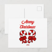 Weihnachts Candy Canes Postcard Postkarte (Vorne/Hinten)