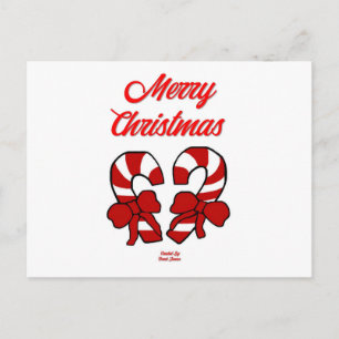 Weihnachts Candy Canes Postcard Postkarte