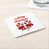 Weihnachts-Candy Canes Scalloped Square Untersetze Untersetzer (angewinkelt)