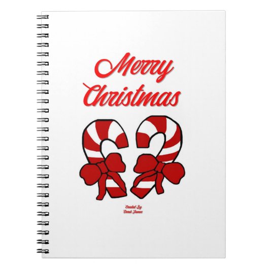 Weihnachts-Candy Canes Spiral Foto Notebook Notizblock (Vorderseite)
