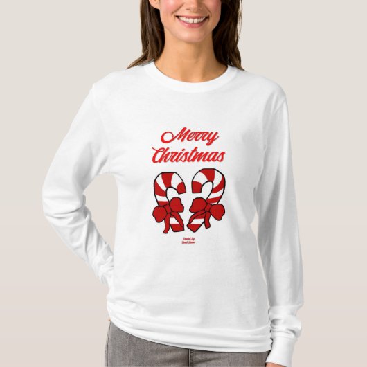Weihnachts-Candy Canes Women's Long Sleeve Shirt (Vorderseite)