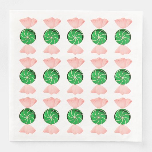 Weihnachts Candy Dinner Napkins Serviette (Vorderseite)
