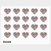 Weihnachts-Candy-HEART-GESCHALTETE STICKER (Blatt)