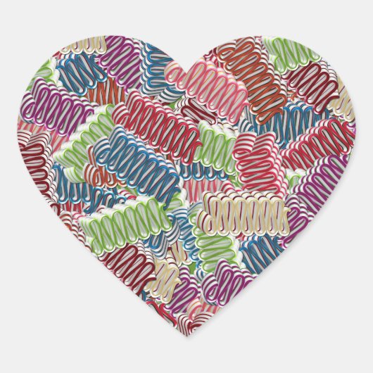 Weihnachts-Candy-HEART-GESCHALTETE STICKER (Vorderseite)