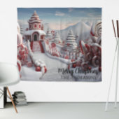 Weihnachts Candy Land Holiday Foto Hintergrund Wandteppich