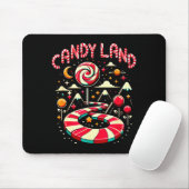 Weihnachts-Candy-Land-Regenbogenpfad-Candy-Cane-Fr Mousepad (Mit Mouse)