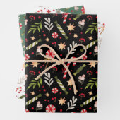 Weihnachts-Candy-Muster koordiniert Geschenkpapier Set (Beispiel)