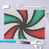 Weihnachts-Candy Peppermint Mint gestettetes Glas Seidenpapier (Handwerk)