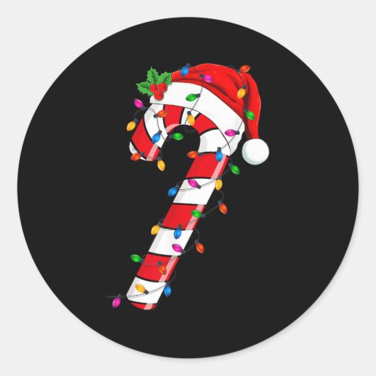 Weihnachts Candy Santa Xmas Kinder Kleinkind Jugen Runder Aufkleber (Vorderseite)