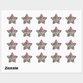 Weihnachts Candy-STAR STICKERS (Blatt)