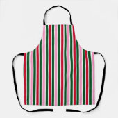 Weihnachts-Candy-Streifen in Rosa Grün und Rot Schürze (Vorderseite)