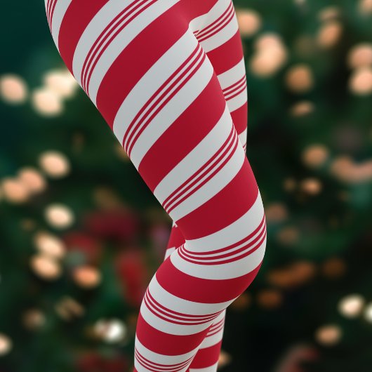 Weihnachts-Candy Striped Red and White Holiday Leggings