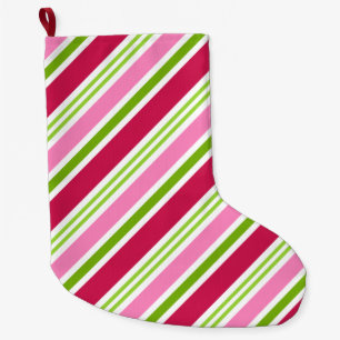 Weihnachts-Candy Stripes-Strumpf Großer Weihnachtsstrumpf