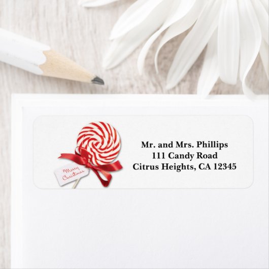 Weihnachts Candy Sucker mit Grußurlaub (Insitu)