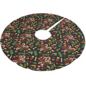 Weihnachts-Candy Tree-Rock Polyester Weihnachtsbaumdecke (Schrägansicht)