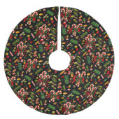Weihnachts-Candy Tree-Rock Polyester Weihnachtsbaumdecke (Vorderseite)