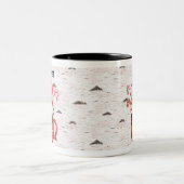 Weihnachts-Candycane-Gnome in Schokolade-Tasse Zweifarbige Tasse (Mittel)