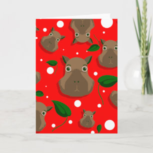 Weihnachts-Capybara Einladung