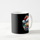 Weihnachts-Capybara-Santa-Hut Xmas-Lichter Männer Kaffeetasse (VorderseiteRechts)