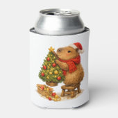 Weihnachts-Capybara schmückt Baum Dosenkühler (Kanne Vorderseite)