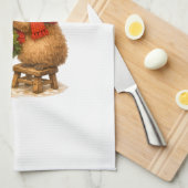 Weihnachts-Capybara schmückt Baum Geschirrtuch (Viertel Falte)