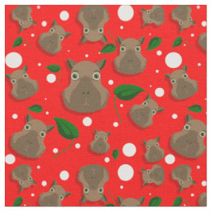 Weihnachts Capybara Stoff
