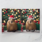 Weihnachts-Capybara, Weihnachtskarte Karte (Innenseite)