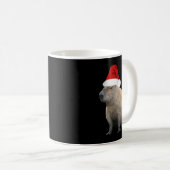 Weihnachts-Capybara-Weihnachtsmannmütze Kaffeetasse (VorderseiteRechts)