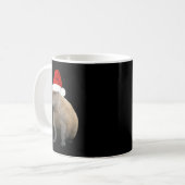 Weihnachts-Capybara-Weihnachtsmannmütze Kaffeetasse (Vorderseite Links)