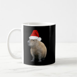 Weihnachts-Capybara-Weihnachtsmannmütze Kaffeetasse