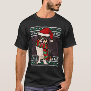 Weihnachts-Cardigan Welsh Corgi Hund Santa Hut Häs T-Shirt