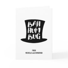 Weihnachts-Carol Bah Humbug Holiday Grußkarte
