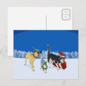 Weihnachts-Carol-Crew-Postkarte Feiertagspostkarte (Vorne/Hinten)