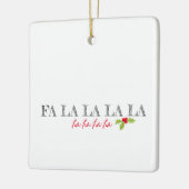 Weihnachts-Carol Fa La La La Holly Festival Keramikornament (Links)