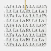 Weihnachts-Carol Fa La La La Holly Festival Keramikornament (Rückseite)