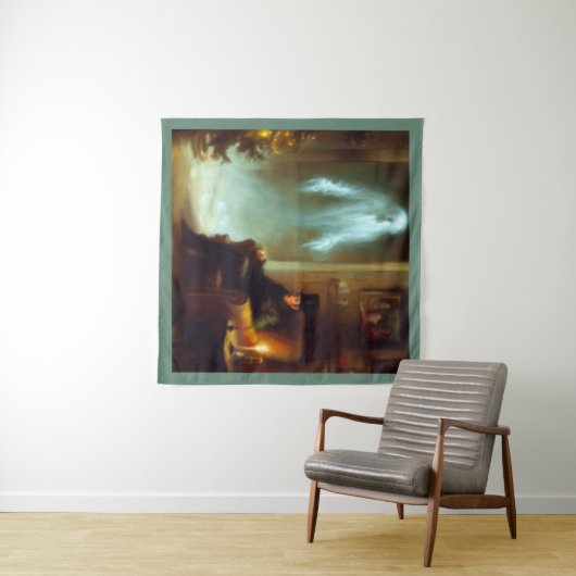 Weihnachts-Carol-Geist der Weihnachtsgeschichte Wandteppich (Beispiel (Horizontal))