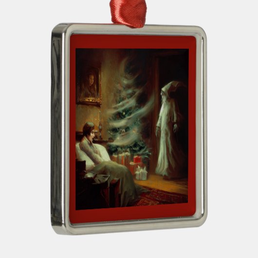 Weihnachts-Carol-Geist der Weihnachtszeit Gegenwar Ornament Aus Metall (Rechts)