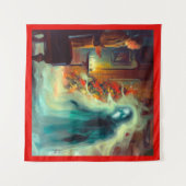 Weihnachts-Carol-Geist der Weihnachtszukunft Wandteppich (Vorderseite (Horizontal))