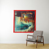 Weihnachts-Carol-Geist der Weihnachtszukunft Wandteppich (Beispiel (Horizontal))