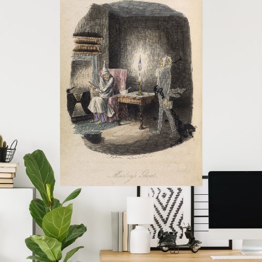 Weihnachts-Carol - Marleys Geist Poster (Heimbüro)