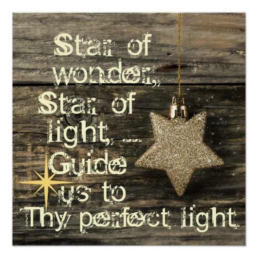 Weihnachts-Carol-Star von Wonder Poster (Vorderseite)