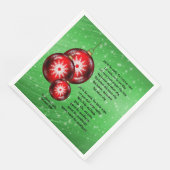 Weihnachts-Carol-Texte freuen sich auf die Welt - Serviette (Ecke)