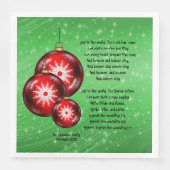 Weihnachts-Carol-Texte freuen sich auf die Welt - Serviette (Vorderseite)