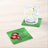 Weihnachts-Carol-Texte in Gefahr Rechteckiger Pappuntersetzer (Vor Ort)