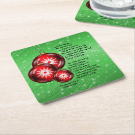 Weihnachts-Carol-Texte in Gefahr Rechteckiger Pappuntersetzer