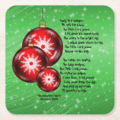 Weihnachts-Carol-Texte in Gefahr Rechteckiger Pappuntersetzer (Vorderseite)