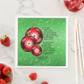 Weihnachts-Carol-Texte in Gefahr Serviette (Beispiel)