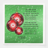 Weihnachts-Carol-Texte - Stille Nacht - Serviette (Vorderseite)
